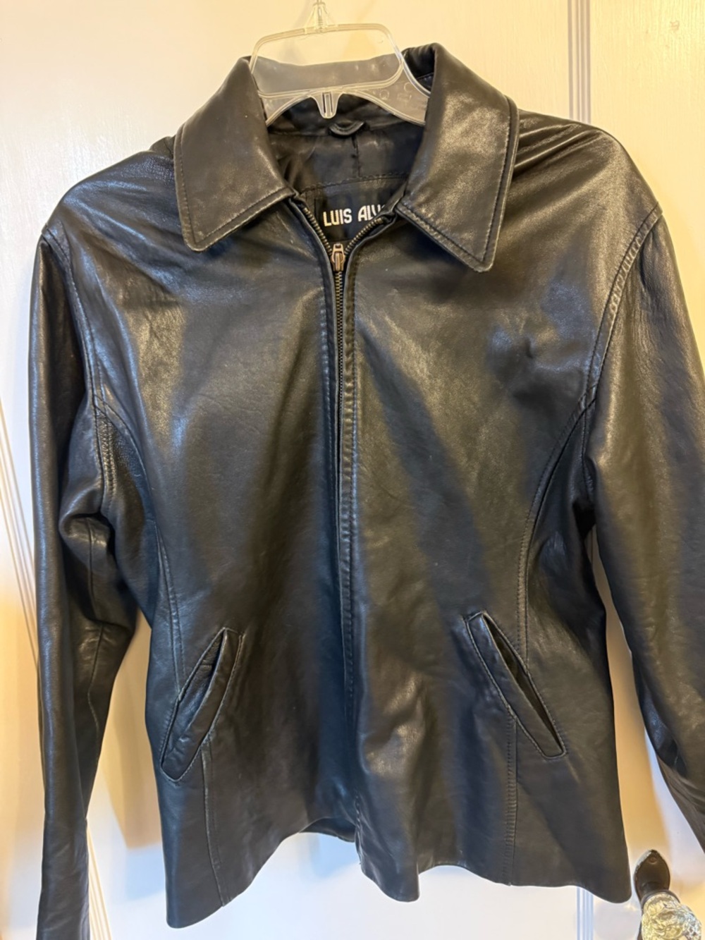 EUC Vintage Y2K Luis Alvear Black Soft Lambskin Leather Jacket Women’s Small
